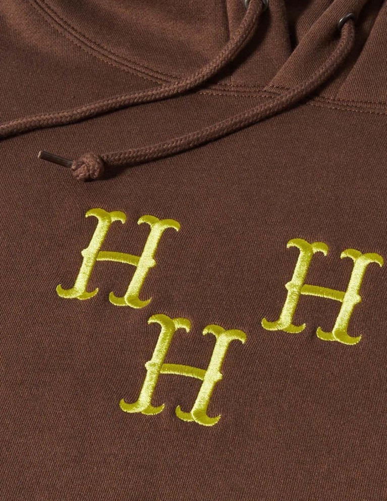 Sudadeira HUF hat trick hoodie coffee